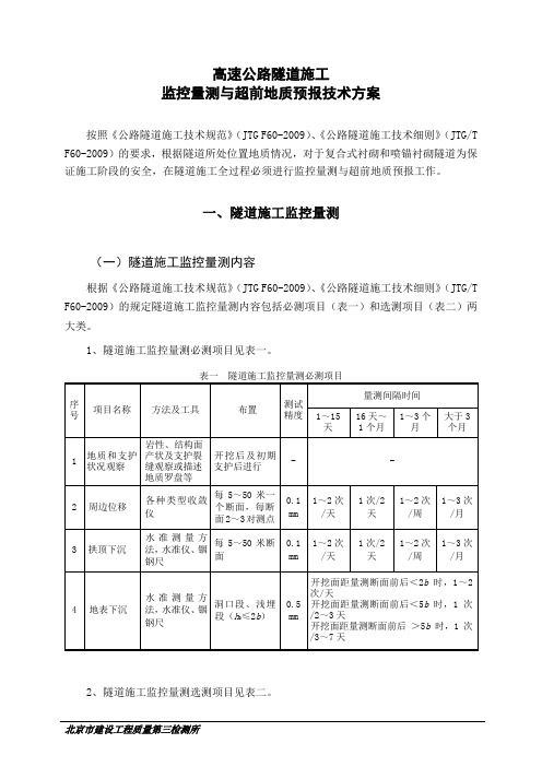 隧道施工监测