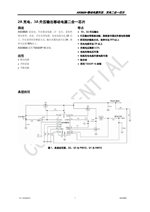 (A8826)2A进3A出同步二合一芯片(输出限流功能)