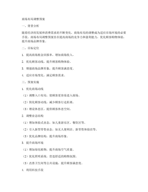 商场布局调整预案