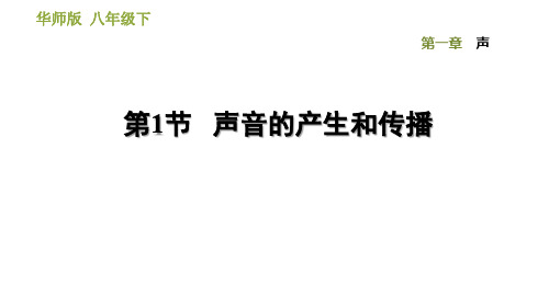 华师大版科学八年级下册1.1  声音的产生和传播 课件