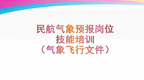 民航预报岗位技能培训气象飞行文件