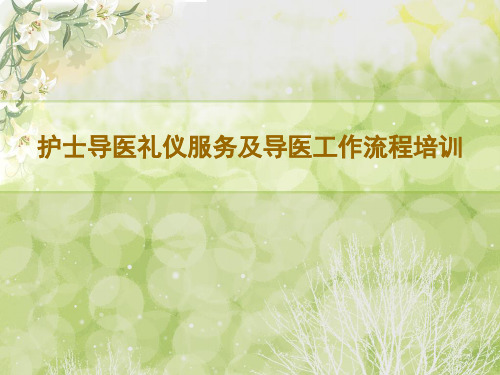 导医礼仪培训 PPT课件