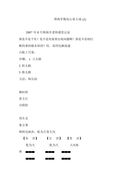 韩海军梅花心易大成(2).doc