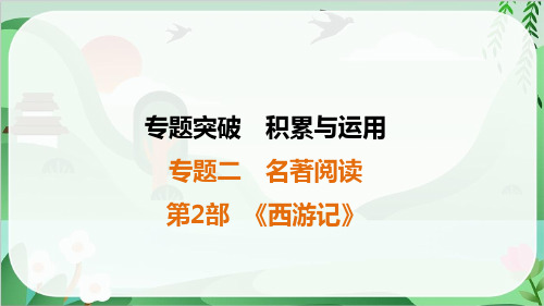 2025年中考语文总复习积累与运用专题2名著阅读第2部《西游记》