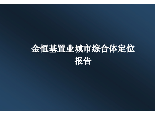 郑州金恒基置业城市综合体项目定位报告