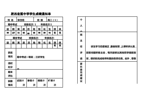 通知单