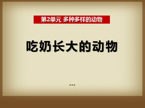 湘教版科学四上2.3《吃奶长大的动物》ppt-课件