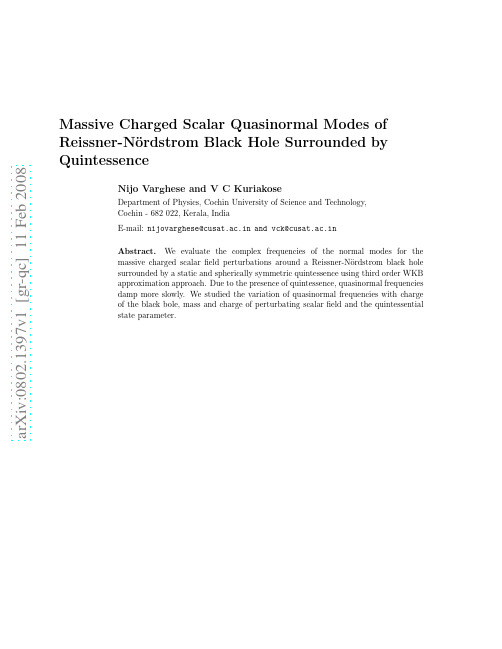 Massive Charged Scalar Quasinormal Modes of Reissner-Nordstrom Black Hole Surrounded by Qui