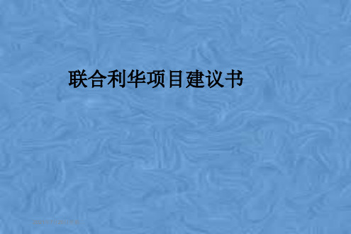 联合利华项目建议书