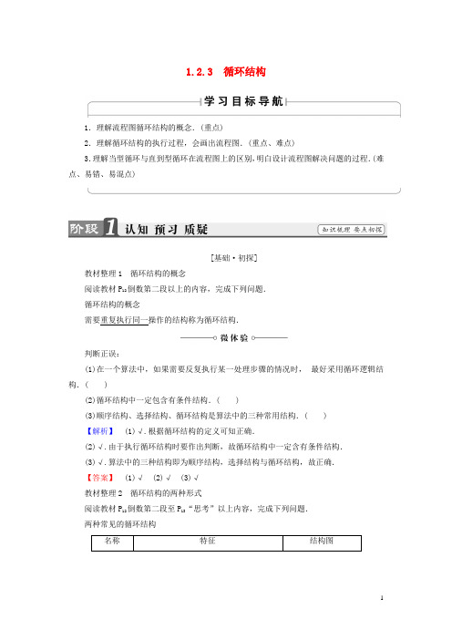 18版高中数学第一章算法初步1.2.3循环结构学案苏教版必修3170717195