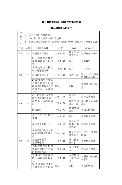 戚区教研室20122013学年第二学期