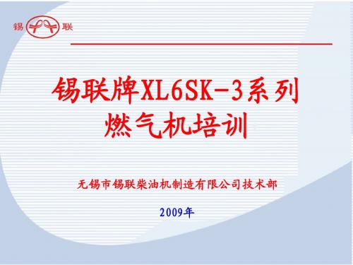 锡联牌XL6SK-3系列燃气机培训资料
