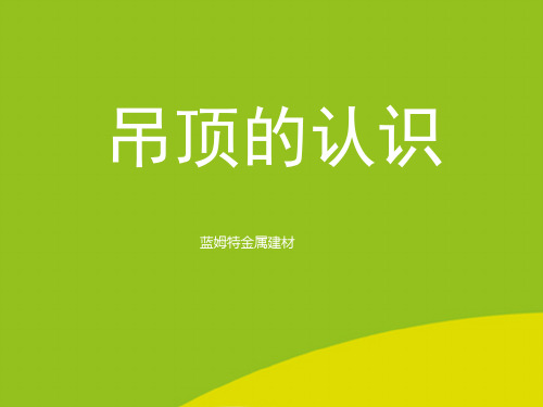 (推荐)吊顶基础知识精选PPT