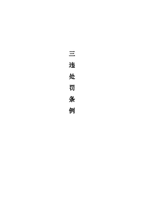 煤矿三违处罚条例