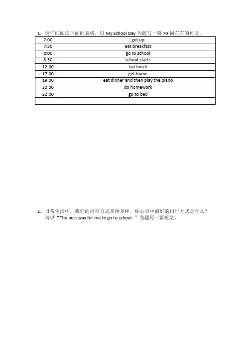英语作文训练