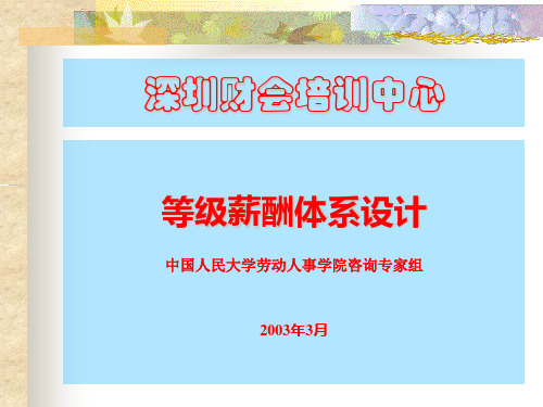 中国人民大学-等级薪酬体系设计(1)