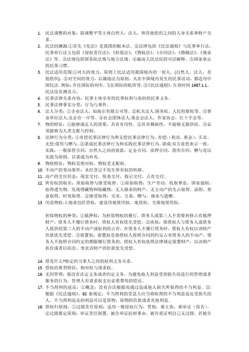 民法期末复习