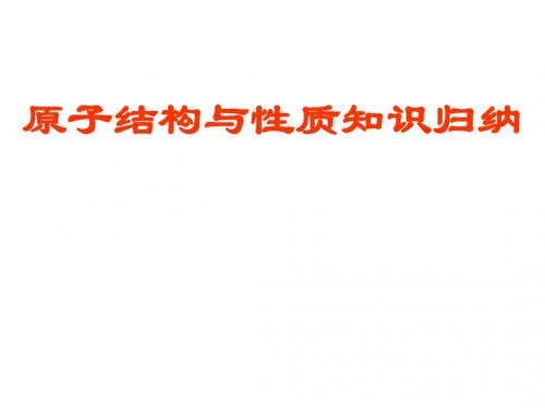 (2019版)高二化学原子结构与性质知识归纳