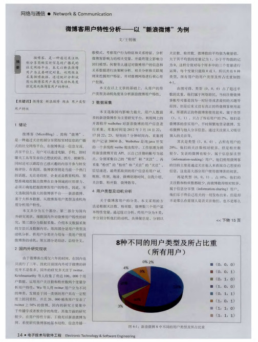 微博客用户特性分析——以“新浪微博”为例
