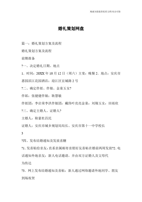 婚礼策划网盘