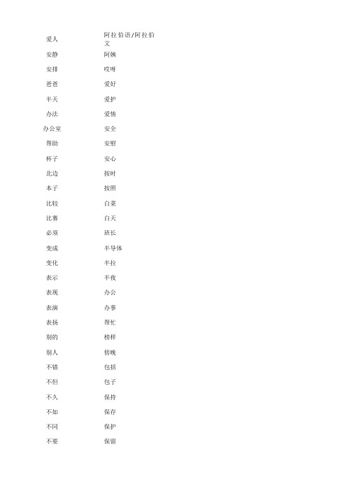 对外汉语生字