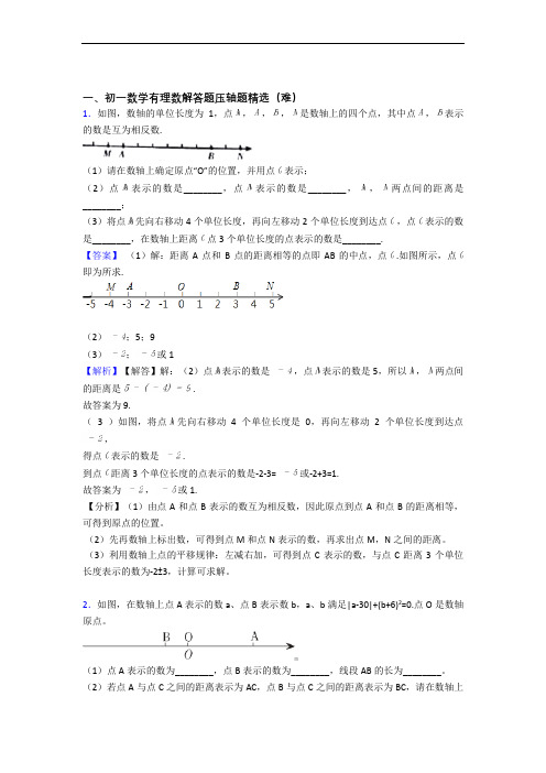 上海培佳双语学校数学有理数单元测试卷 (word版,含解析)