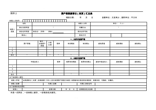房产税税源登记