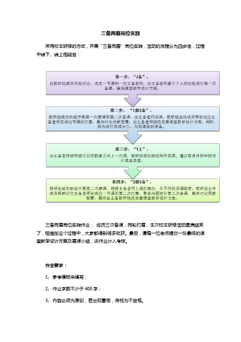 三备两磨岗位实践作业模板