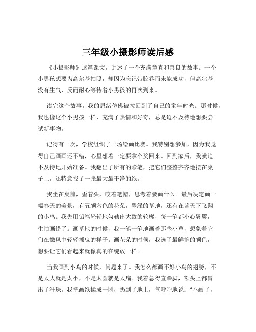 三年级小摄影师读后感