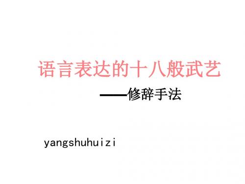 人教课标版高中语文 语言表达的十八般武艺——修辞手法PPT课件11