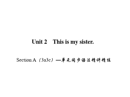 人教版英语七上课件unit2thisismysister.sectiona(3a-3c)—单元同步语法精讲精练