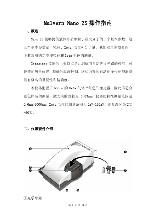 Malvern Nano ZS操作指南