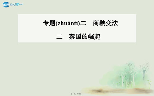 高中历史 专题二、二秦国的崛起课件 人民版选修1