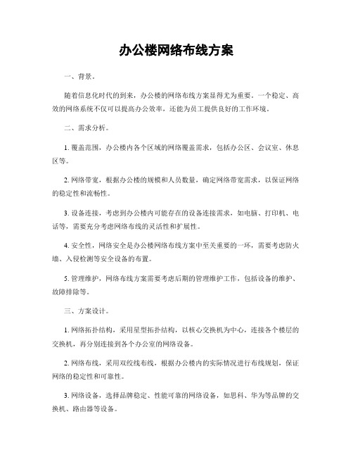 办公楼网络布线方案