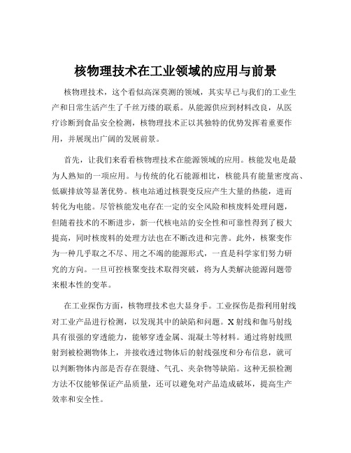 核物理技术在工业领域的应用与前景