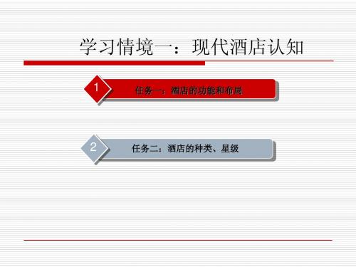 学习情境一：现代酒店认知