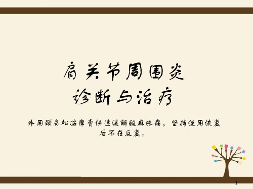 新版肩周炎症状按摩图