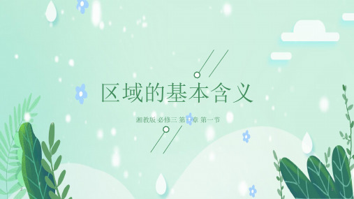 高中地理 湘教版必修三1.1区域的基本含义(共28张ppt)