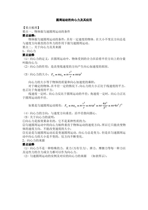 高中物理圆周运动专题讲解