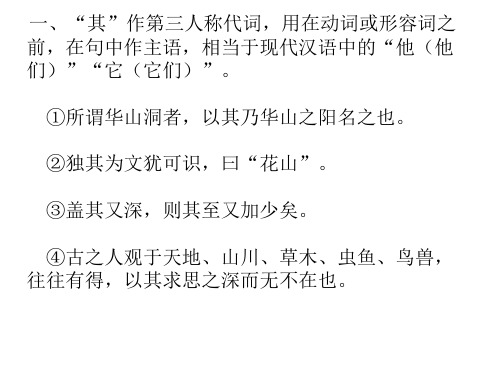 游褒禅山记 其的用法