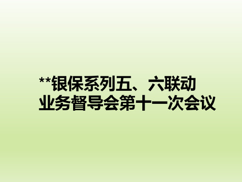 银保系列五六联动业务督导会议内容17页