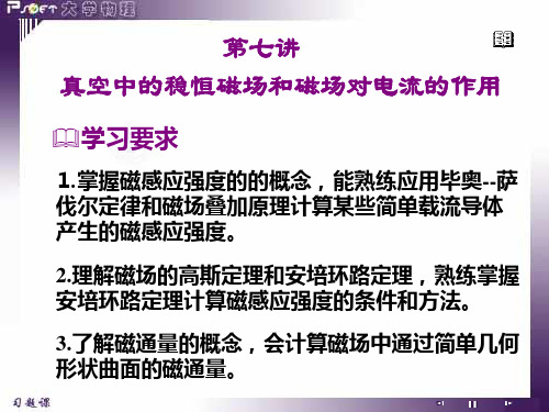 真空中的稳恒磁场