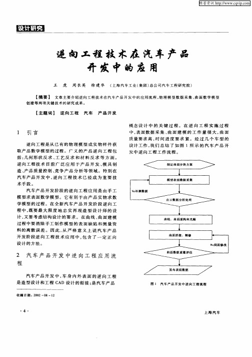 逆向工程技术在汽车产品开发中的应用