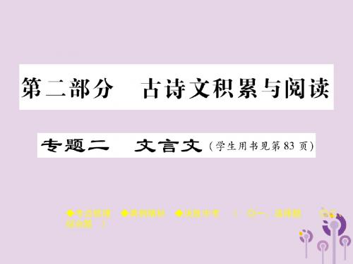 2018届中考语文复习第二部分古诗文积累与阅读专题二文言文十爱莲说课件20190219283