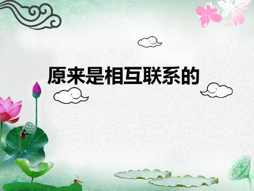 科学六年级上册(教科版)4-6《原来是相互关联的》3(课件)