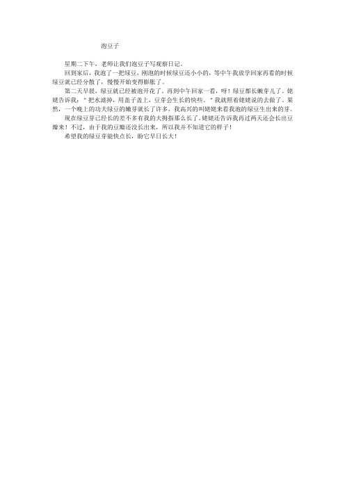 泡豆子～丁语