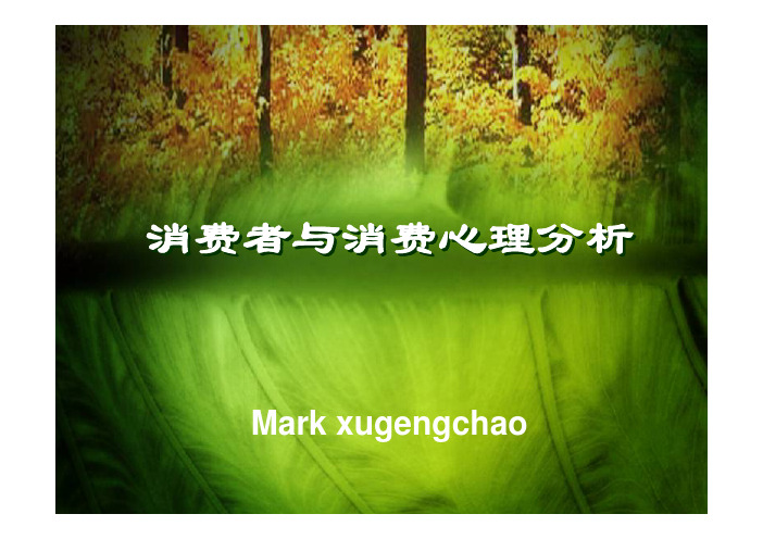 消费者与消费心理分析