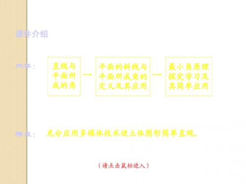 数学：2.1.1《直线与平面所成的角》优秀课件(新人教a版必修2)