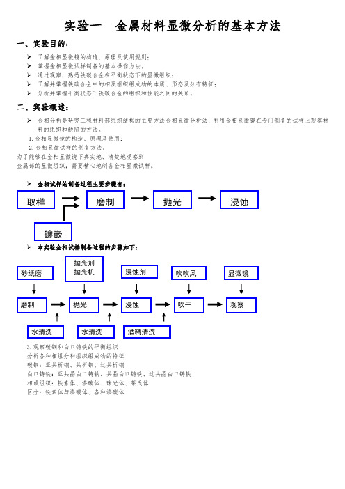 金相实验报告实验报告范文