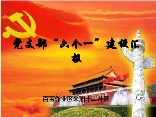 党支部“六个一”建设工作汇报